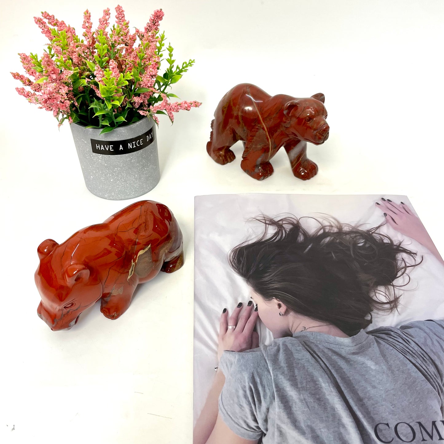 1 Count Red Jasper Elephant Dog Bear Hippo Crystal Carving Natural Stone Gem Mining Chakra Balancing Reiki Healing Crystal Mystery Crystal Display Crystal Shopping Online Home Office Decor From IG Crystal