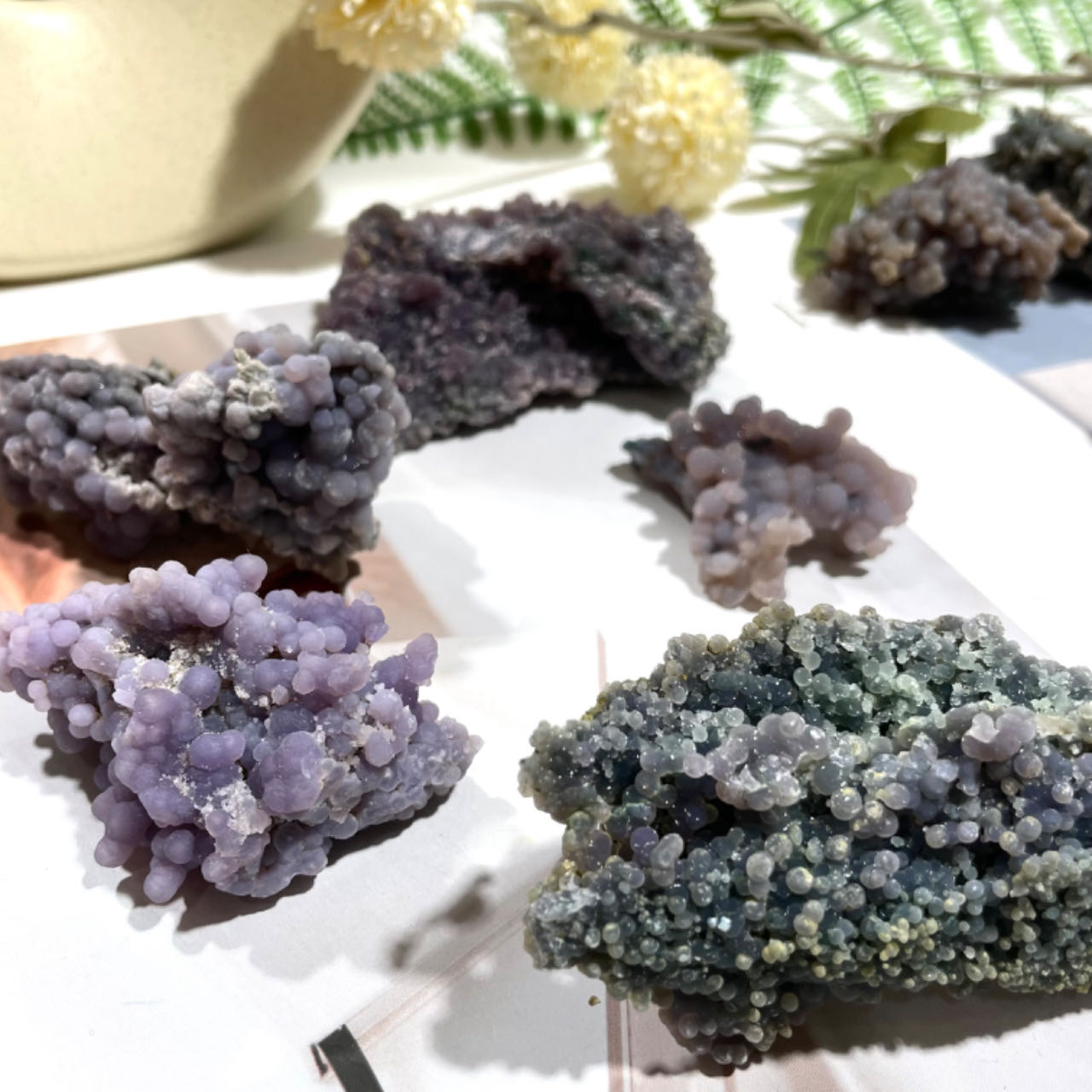 Minerals Stones Natural Grape-axhat Copper Stones and Crystals Crystals Quartz-edelsteine Crystal Stones Decoration From IG Crystal