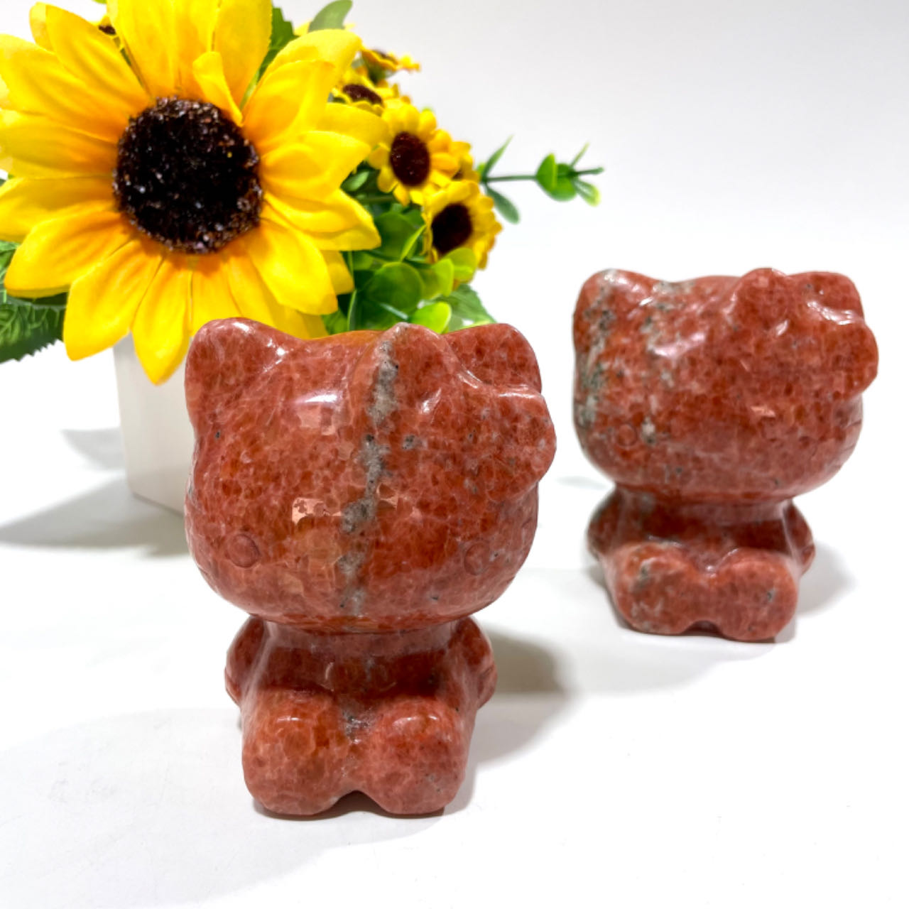1 Count Sunstone HK Crystal Carving Natural Stone Gem Mining Chakra Balancing Reiki Healing Crystal Mystery Crystal Display Crystal Shopping Online Home Office Decor From IG Crystal