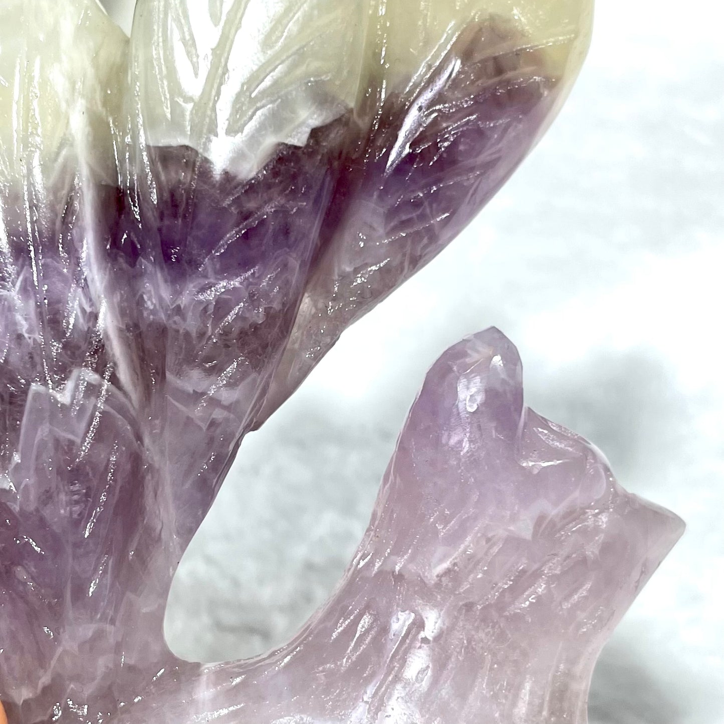 1 Count Amethyst Nine-tailed Fox Crystal Carving Healing Stones Natural Stone Chakra Balancing Reiki Home Office Decor From IG Crystal