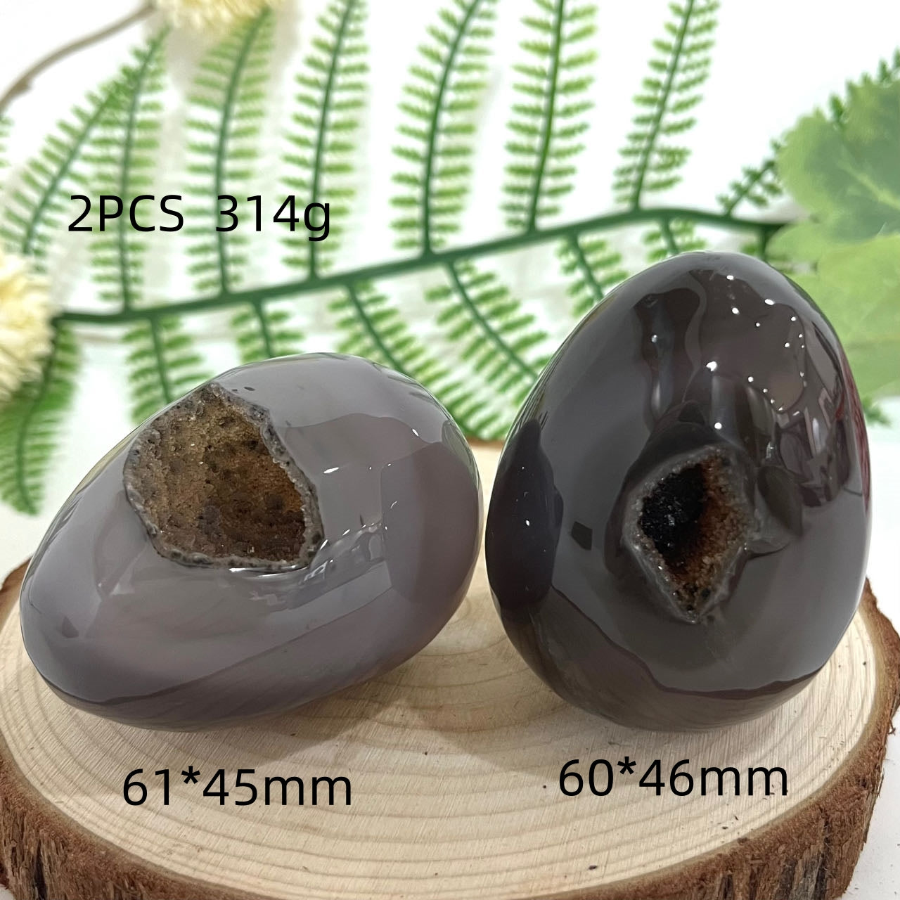 Different Maerail Druzy Egg Natural Raw Geode From IG Crystal