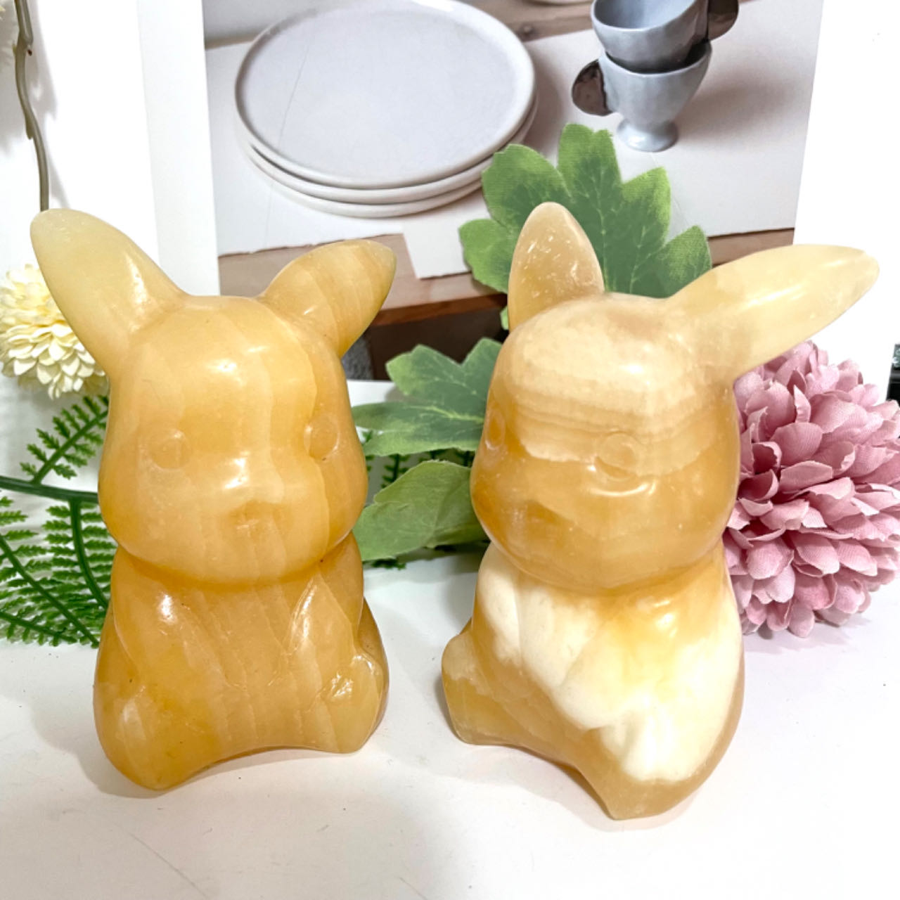 Yellow Calcite Pikachu Crystal Healing Stone Stochastic 2PCS From IG Crystal