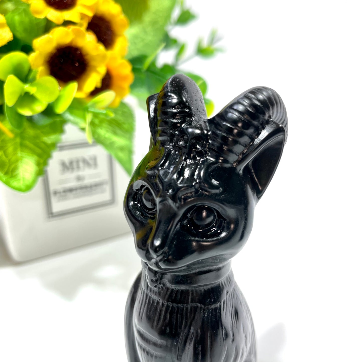 2 Counts Black Obsidian Cute Deer Crystal Carving Healing Stones Natural Stone Chakra Balancing Reiki Home Office Decor From IG Crystal