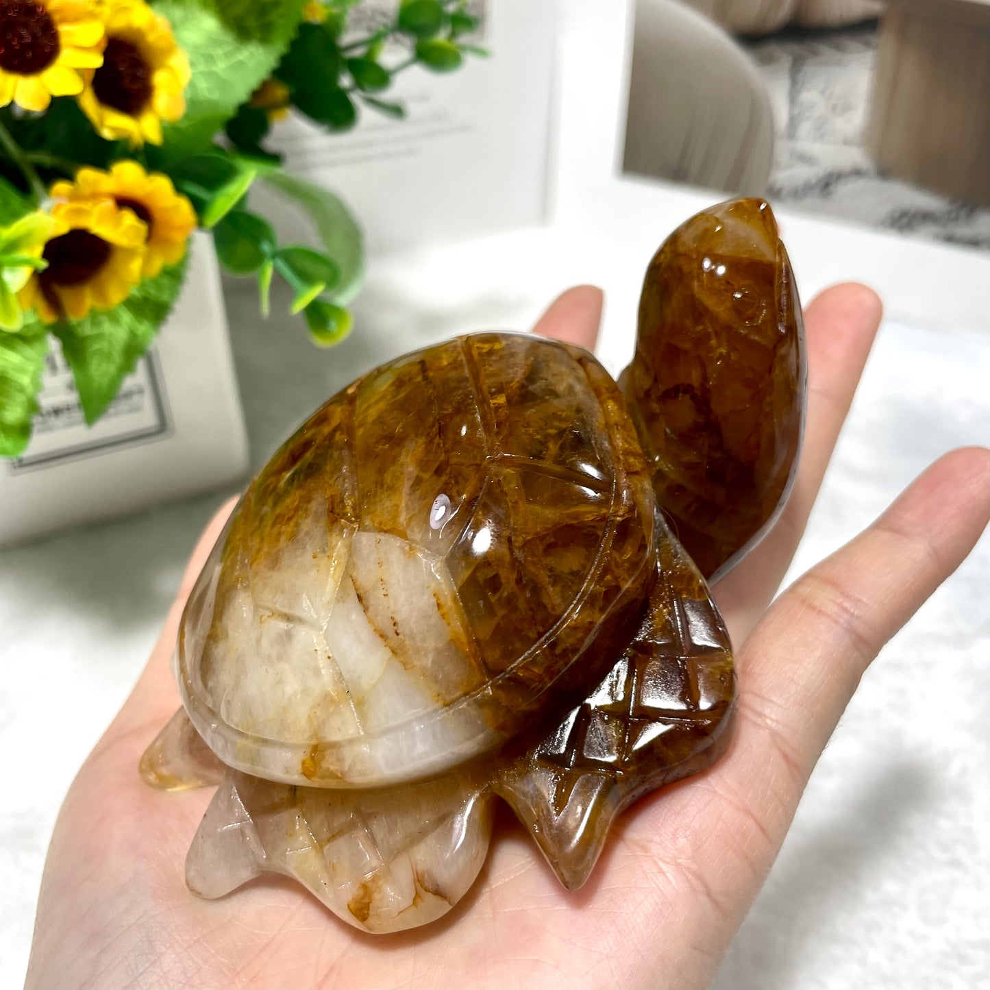 1 Count Turtle Crystal Carving Clear Quartz Rose Quartz Golden Healer Quartz Healing Stones Natural Stone Chakra Balancing Reiki Home Office Decor From IG Crystal