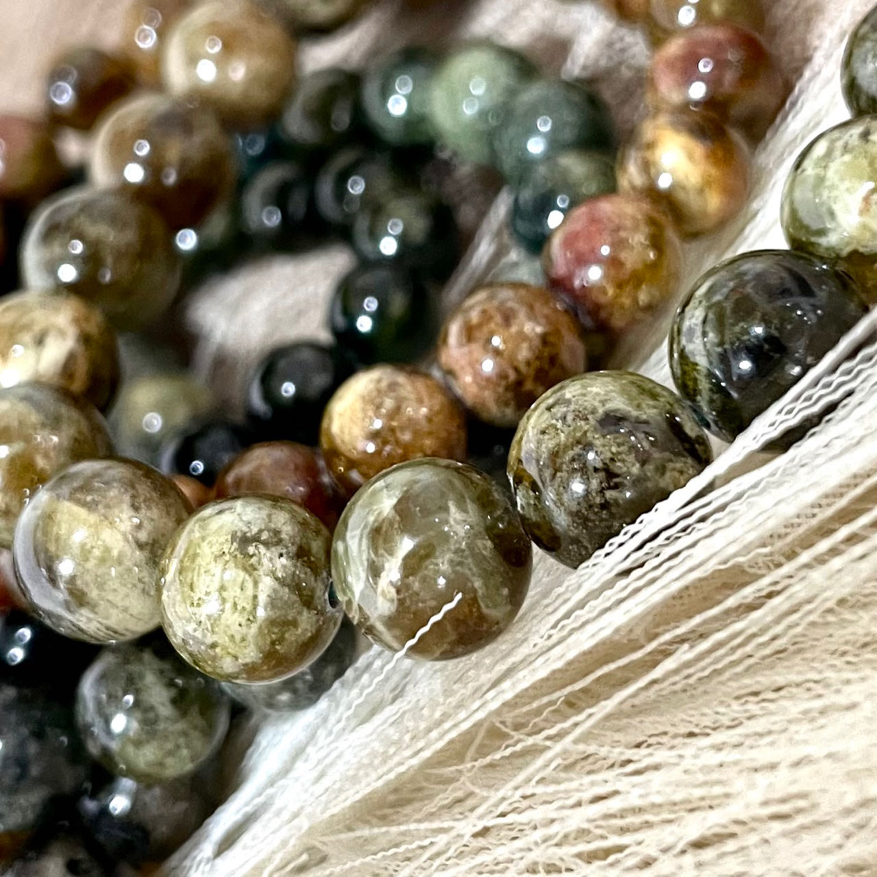 Green Garnet Bracelet 9~14mm Energy Healing Crystals Jewelry for Women DIY Bracelet From IG Crystal