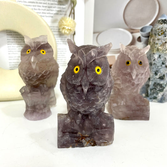 Fluorite Owl Crystal Height about 11CM From IG Crystal