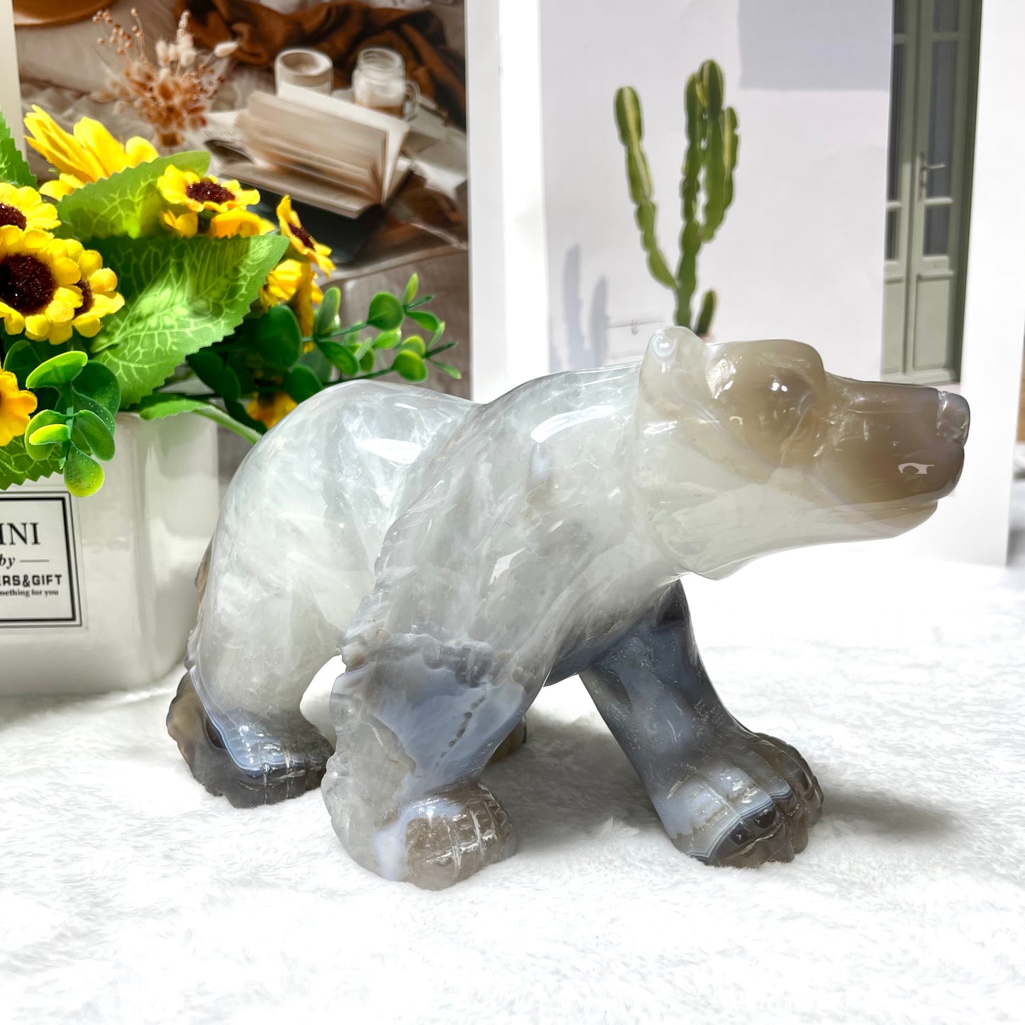 1 Count Geode Agate Bear Hippo Crystal Carving Natural Stone Gem Mining Chakra Balancing Reiki Healing Crystal Mystery Crystal Display Crystal Shopping Online Home Office Decor From IG Crystal