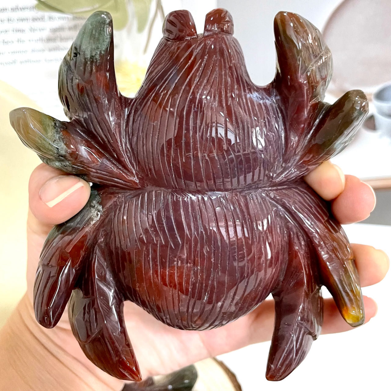 Spider Crystal Ocean Jasper Green Aventurine Healing Stone From IG Crystal