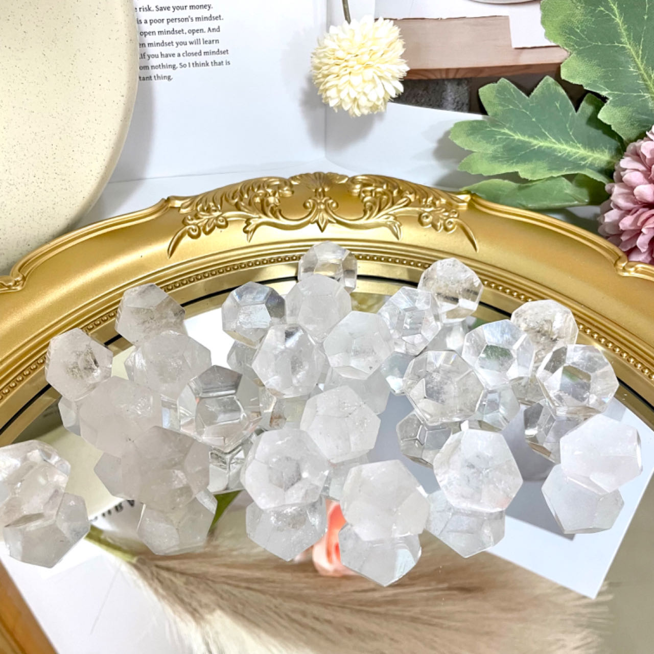 Clear Quartz 12 Faceted Healing Stone From IG Crystal