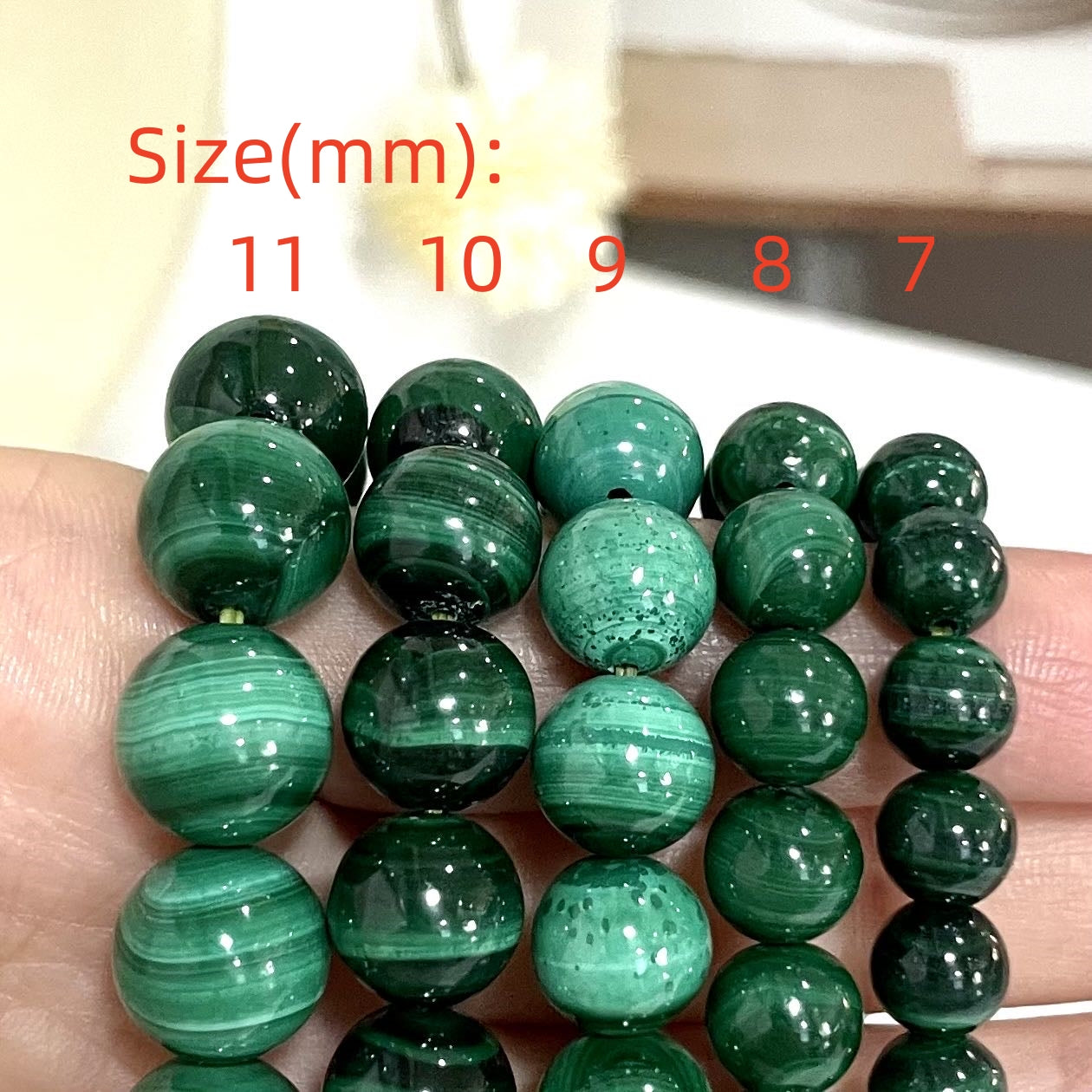 Malachite Bracelet 7~11mm Energy Healing Crystals Jewelry for Women DIY Bracelet From IG Crystal