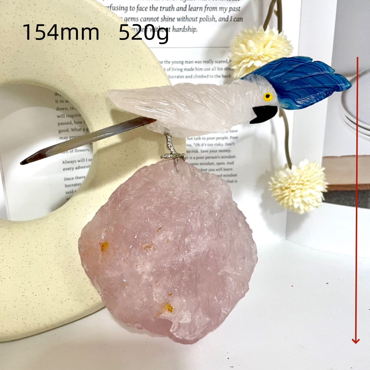 Different Maerail Crystal Bird Statue Clear Quartz Rose Quartz Druzy Green Fluorite Malachite Sodalite From IG Crystal