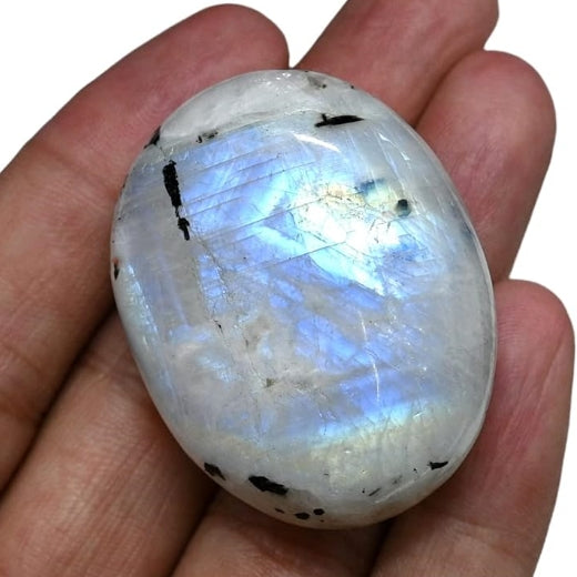 2~3PCS Moonstone Palm Stone Pocket Massage Worry Stone for Natural Body Chakra Balancing Reiki Healing and Crystal Grid From IG Crystal