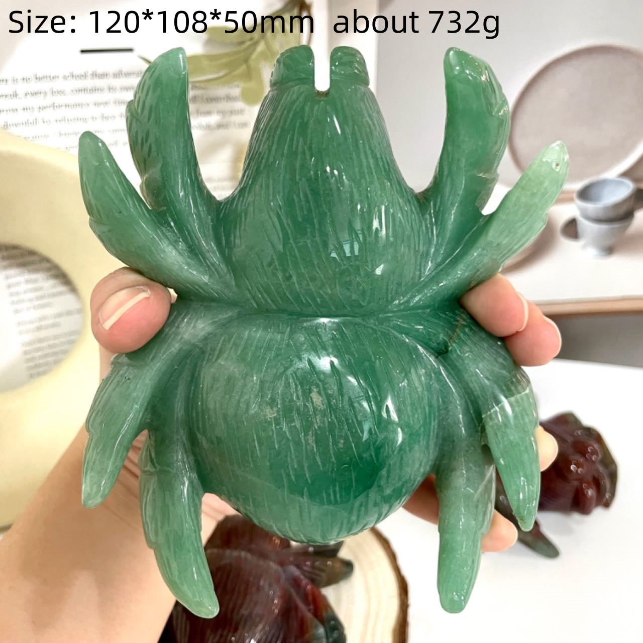 Spider Crystal Ocean Jasper Green Aventurine Healing Stone From IG Crystal
