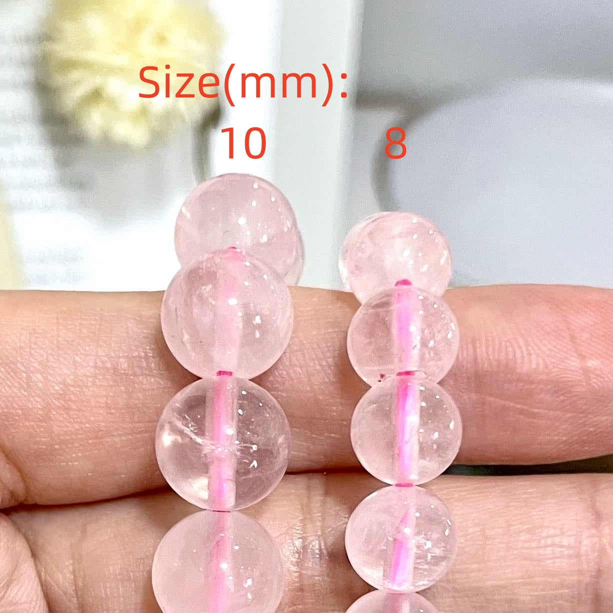 Rose Quartz Bracelet 8mm 10mm Energy Healing Crystals Jewelry for Women DIY Bracelet From IG Crystal