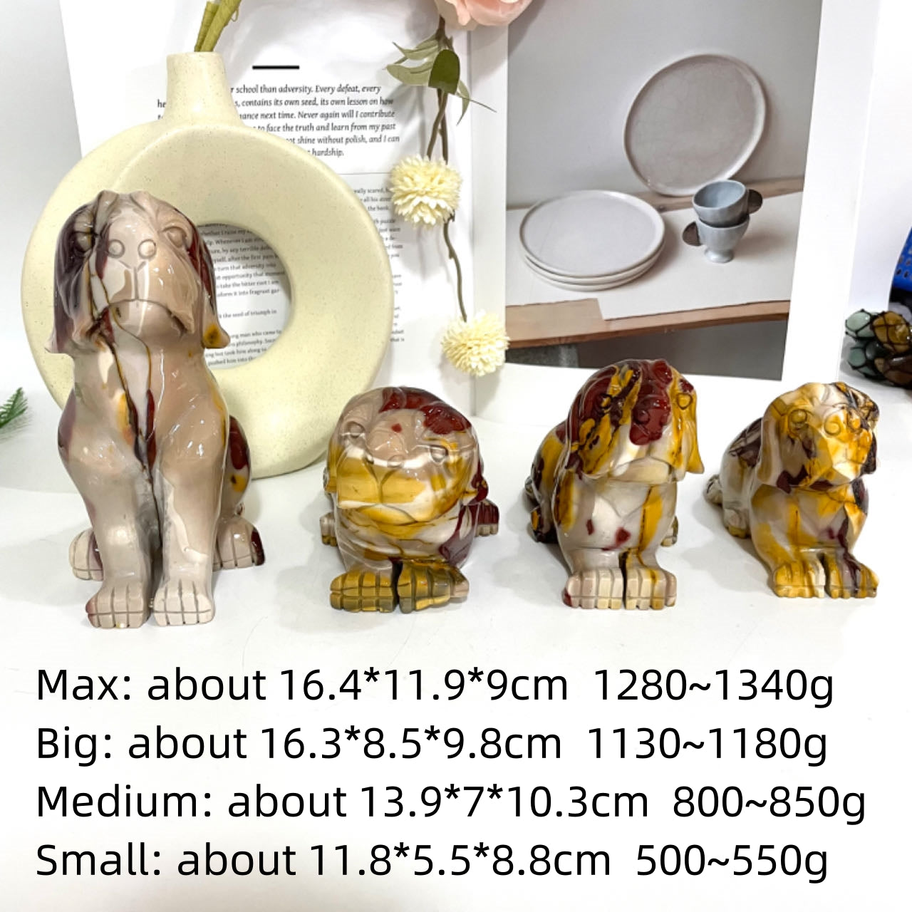 Moonkaite Jasper Animals Crystal Stochastic 1PCS Dog Squirrel Dinosaur Healing Stone Home Decoration From IG Crystal