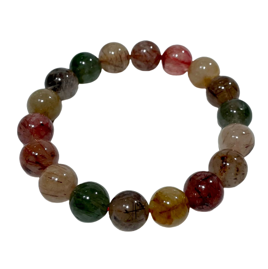 Rabbit Hair Crystal Bracelet 8~12mm Energy Healing Crystals Jewelry for Women DIY Bracelet From IG Crystal