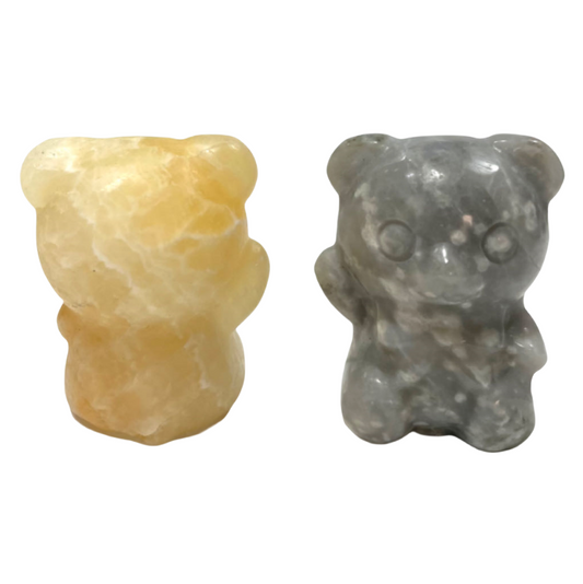 3 Counts Different Materials Cute Bear Crystal Carvings Natural Stone Gem Mining Chakra Balancing Reiki Healing Crystal Mystery Crystal Display Crystal Shopping Online Home Office Decor From IG Crystal