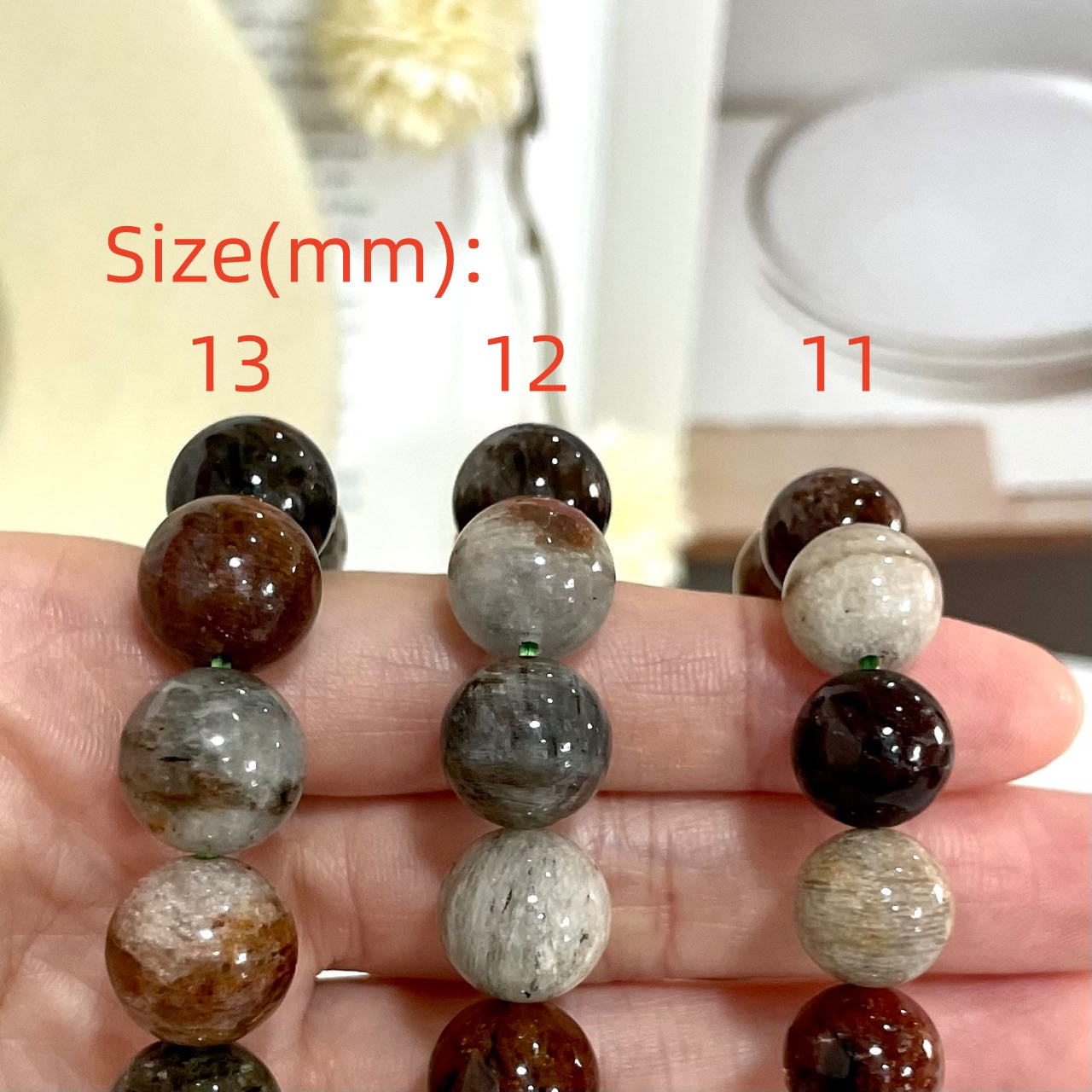 Smoky Phantom Quartz Bracelet 11~13mm Energy Healing Crystals Jewelry for Women DIY Bracelet From IG Crystal