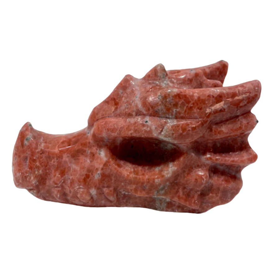1 Count Sunstone Dragon Head Crystal Carving Natural Stone Gem Mining Chakra Balancing Reiki Healing Crystal Mystery Crystal Display Crystal Shopping Online Home Office Decor From IG Crystal