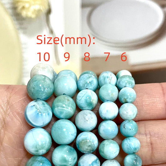 Larimar Bracelet 6mm 7mm 8mm 9mm 10mm Energy Healing Crystals Jewelry for Women DIY Bracelet From IG Crystal