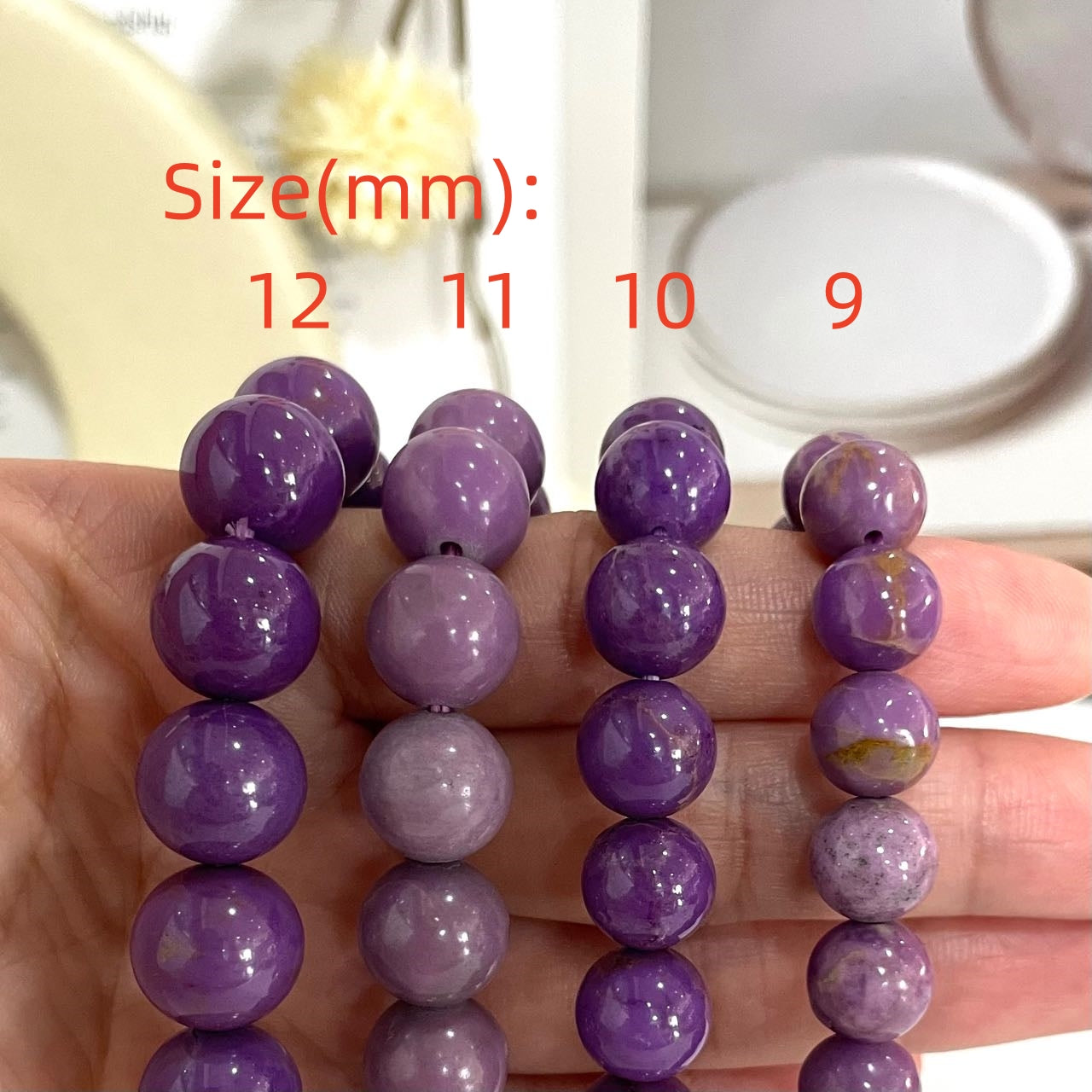 Purple Mica Bracelet 9~12mm Energy Healing Crystals Jewelry for Women DIY Bracelet From IG Crystal