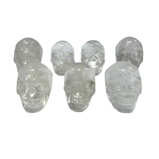 4 Counts Clear Quartz Small Skull Crystal Healing Crystal Home Decoration From IG Crystal