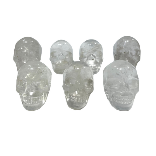 4 Counts Clear Quartz Small Skull Crystal Healing Crystal Home Decoration From IG Crystal