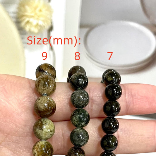 Green Garnet Bracelet 9~14mm Energy Healing Crystals Jewelry for Women DIY Bracelet From IG Crystal