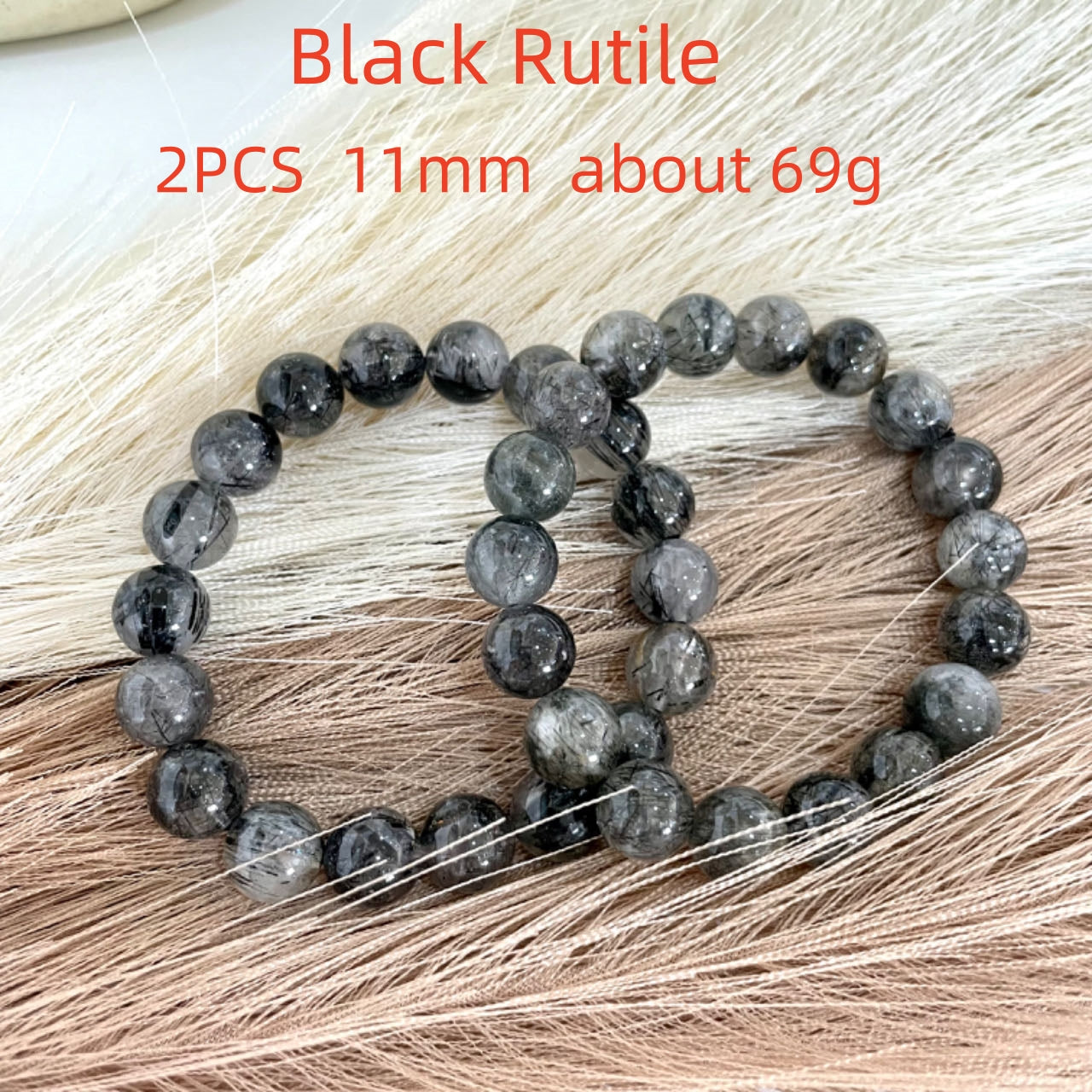 2 / 7PCS Crystal Bracelets Set Lasionite Purple Mica Morganite Black Rutile  Red Pyramid Kunzite Sunstone From IG Crystal