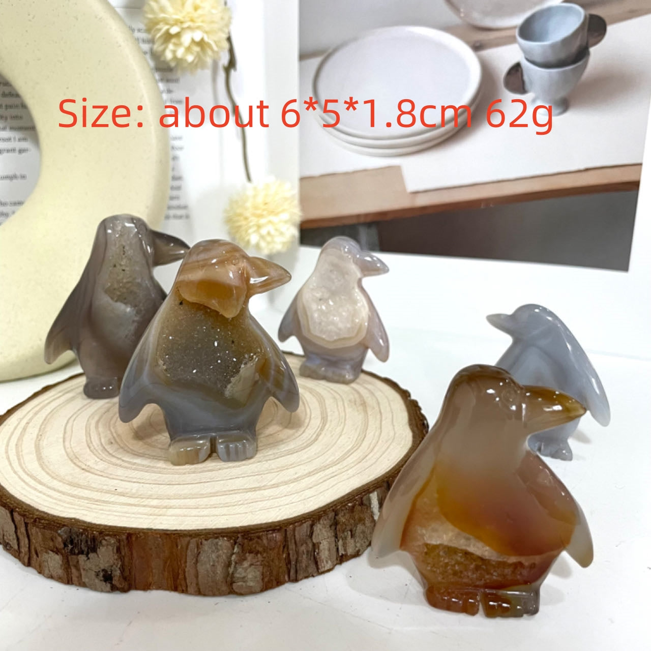 Animals Druzy Natural Raw Geode Agate Penguin Dolphin Horse Owl Fish Turtle Dinosaur Unicorn Fox Frog Eagle Snail Healing Stone Home Decoration From IG Crystal