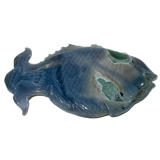 1 Count Geode Agate Fish Crystal Healing Crystal Gem Reiki Healing Home Decor Crystal Jewelry Shop Pretty Crystals From IG Crystal