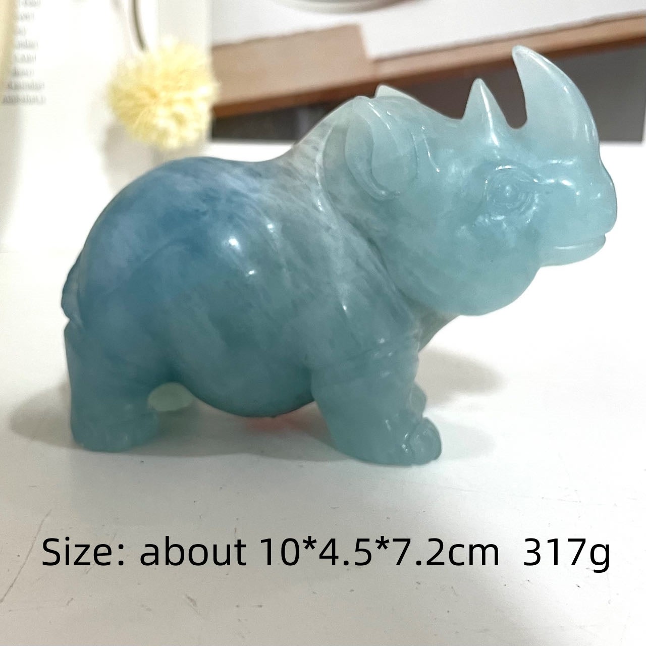 Aquamarine Animals Crystal Rhinoceros Skull And Frog Octopus Skull Healing Stone Home Decoration Stochastic 1PCS From IG Crystal