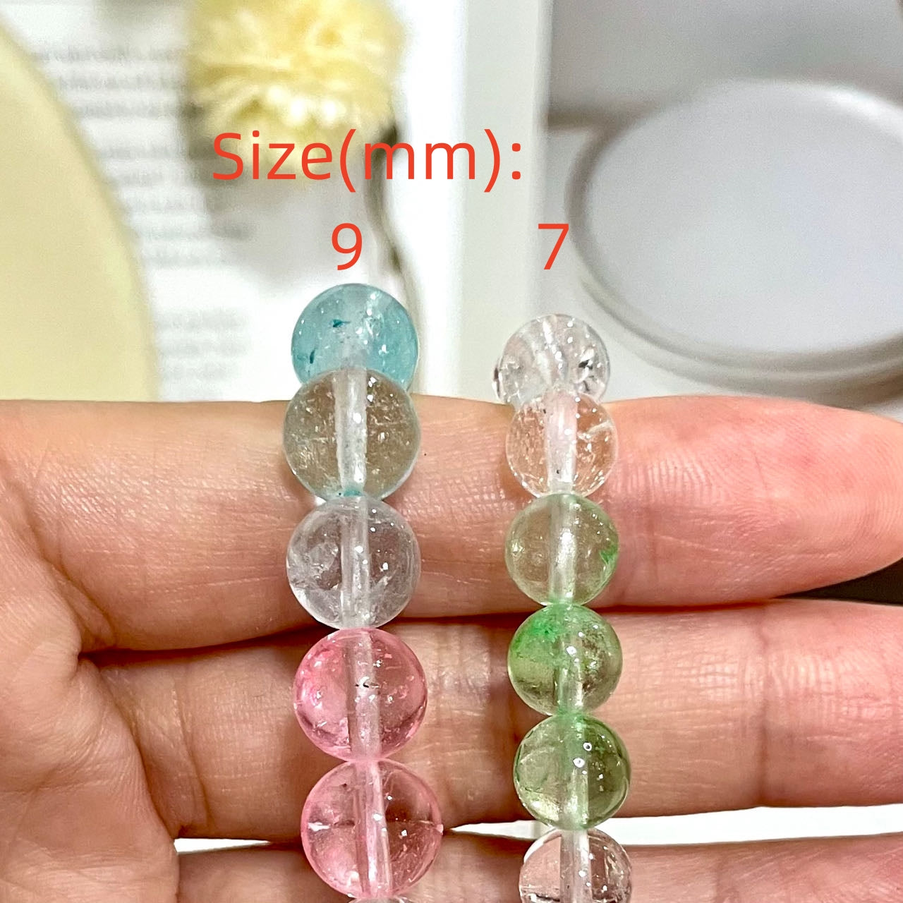 Topaz Crystal Bracelet 7mm 9mm Energy Healing Crystals Jewelry for Women DIY Bracelet From IG Crystal