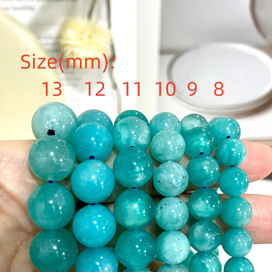 Amazonite Bracelet 8~13mm Energy Healing Crystals Jewelry for Women DIY Bracelet From IG Crystal