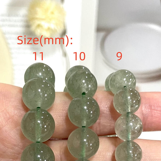 Green Strawberry Quartz 9~11mm Energy Healing Crystals Jewelry for Women DIY Bracelet From IG Crystal