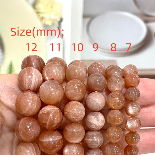 Sunstone Bracelet 7~12mm Energy Healing Crystals Jewelry for Women DIY Bracelet From IG Crystal