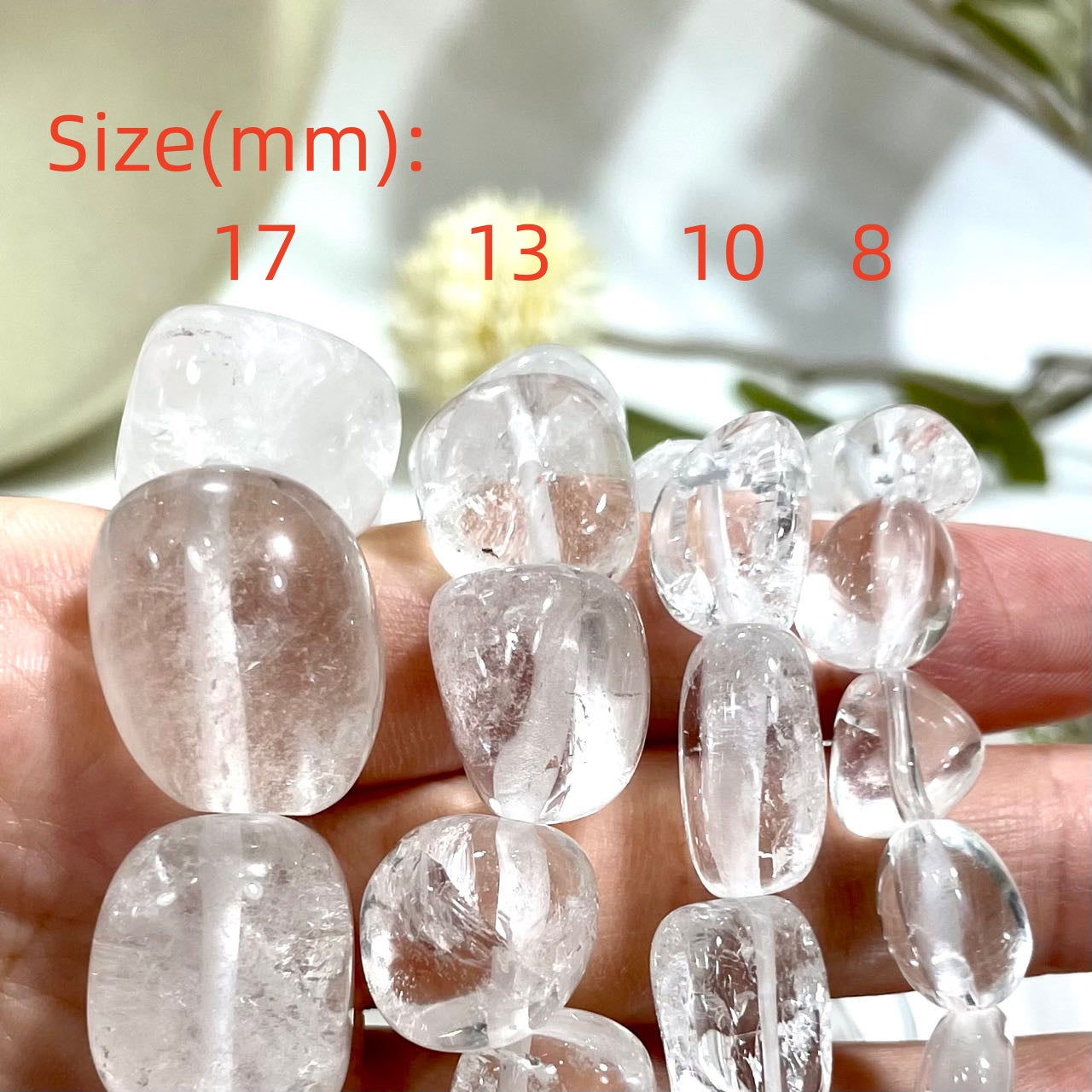 Clear Quartz Bracelet 17mm 13mm 10mm 8mm Block-shaped Irregularity Healing Crystal Home Decoration From IG Crystal