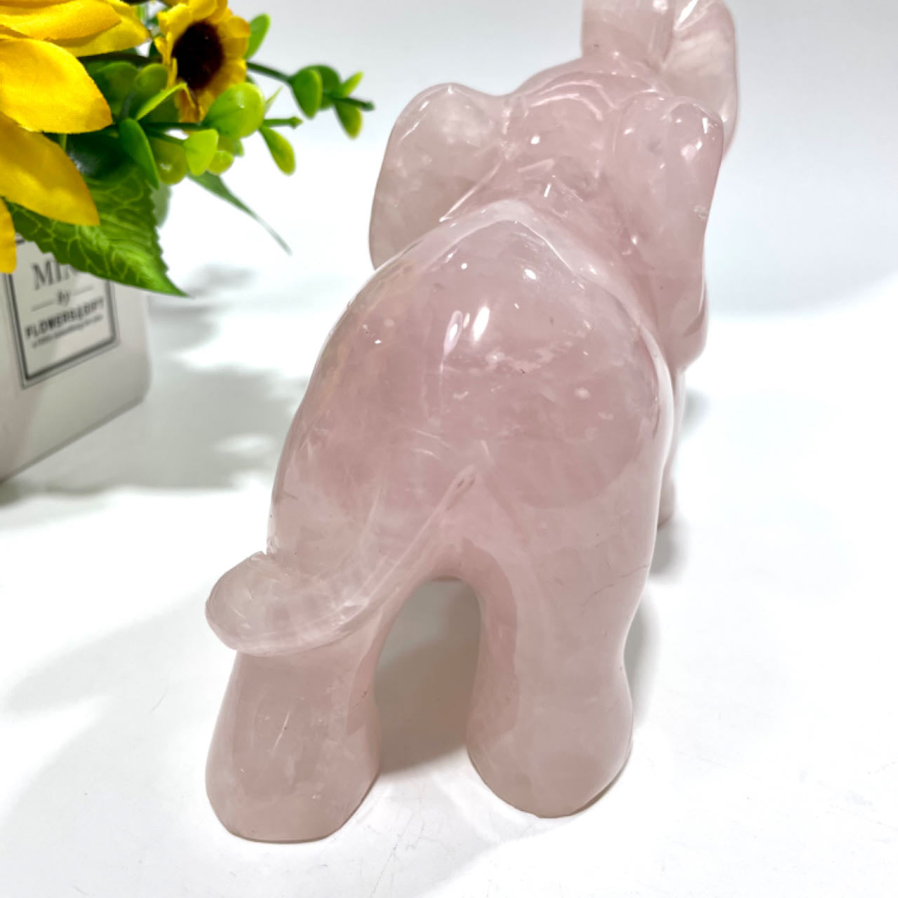 1 Count High Quality Rose Quartz Elephant Crystal Carving Healing Crystal Gem Reiki Healing Home Decor Crystal Jewelry Shop Pretty Crystals From IG Crystal