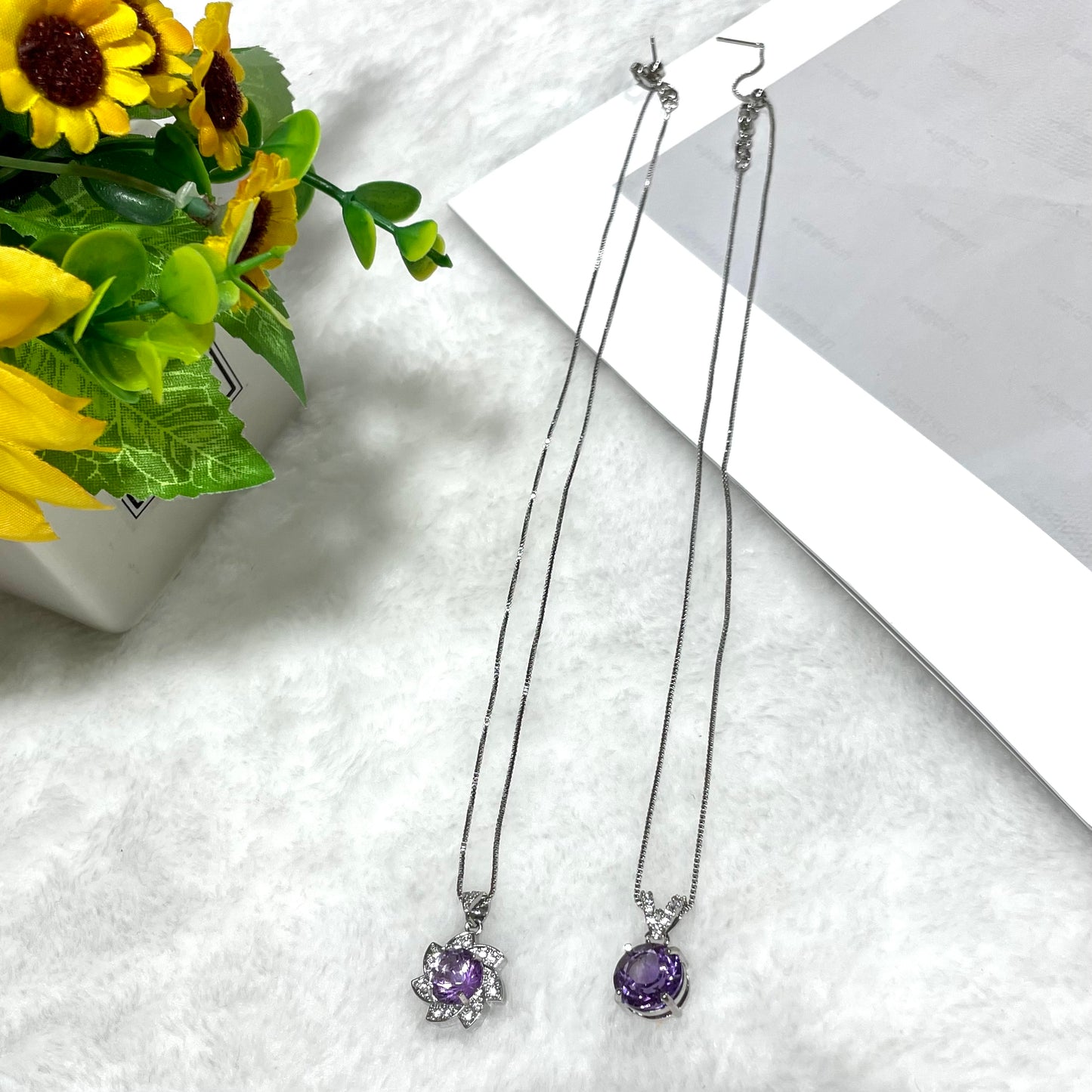 Amethyst Opal Necklace Healing Stones Natural Stone Chakra Balancing Reiki Jewelry For Women And Girl From IG Crystal