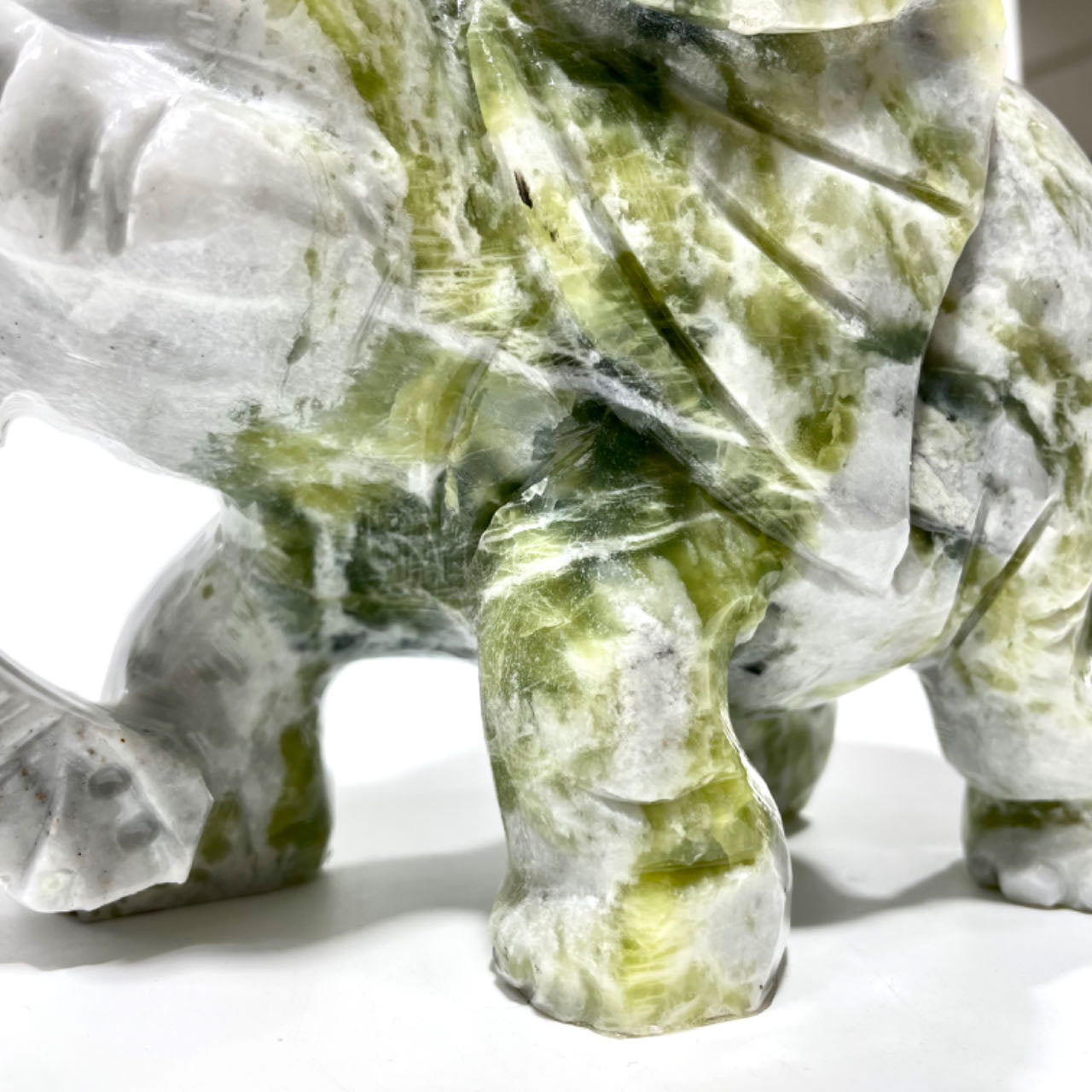 1 Count Big Elephant Jade Healing Crystal Gem Reiki Healing Home Decor Crystal Jewelry Shop Pretty Crystals From IG Crystal