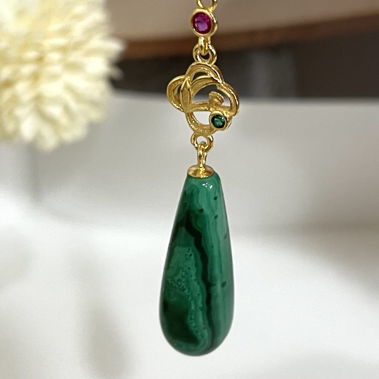 Malachite Jewelry Earrings Necklace Healing Stone for Women Fashion Jewelry From IG Crystal