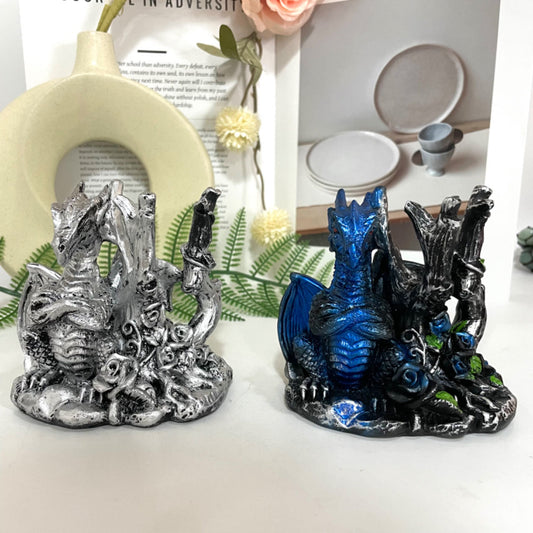 1PCS Branch Dragon Stand Silver Blue Healing Stone Home Decoration For Crystal Ball From IG Crystal