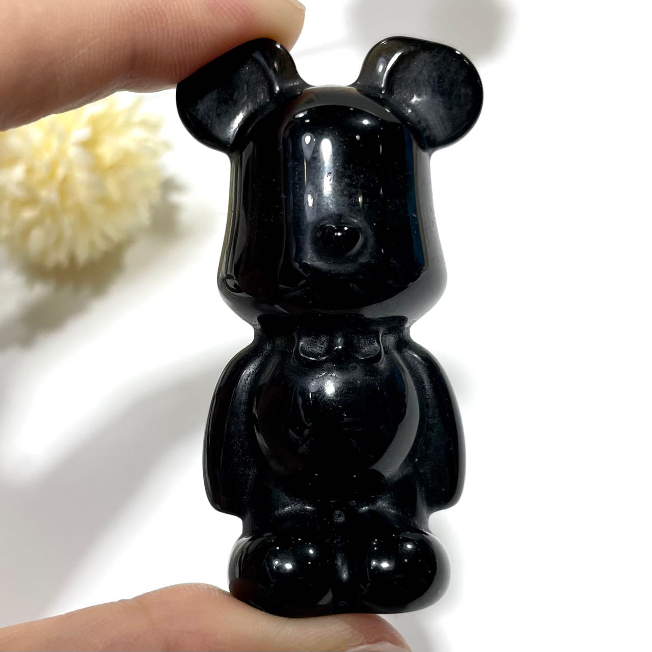 3 Counts Different Materials Gloomy Bear Crystal Yellow Calcite Black Obsidian Healing Crystal Home Decoration From IG Crystal