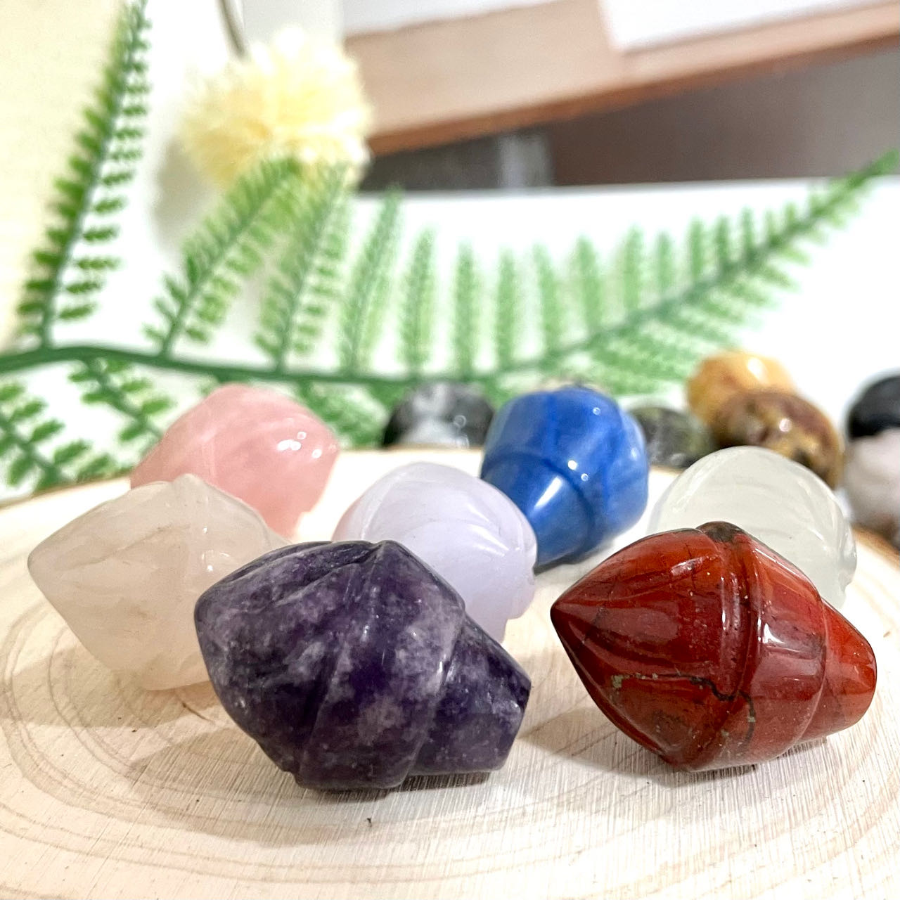 Different Maerail High Quality Natural Ice Cream Crystals 3 Counts Healing Stone Home decoration From IG Crystal