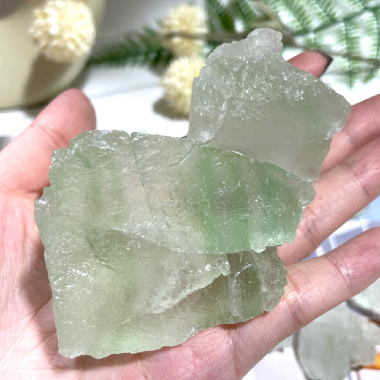 500g Green Fluorite Crystal Stone for Tumbling Cabbing Decoration Polishing Quartz Ore Crystals Stone Ornaments Home Decor Gift From IG Crystal