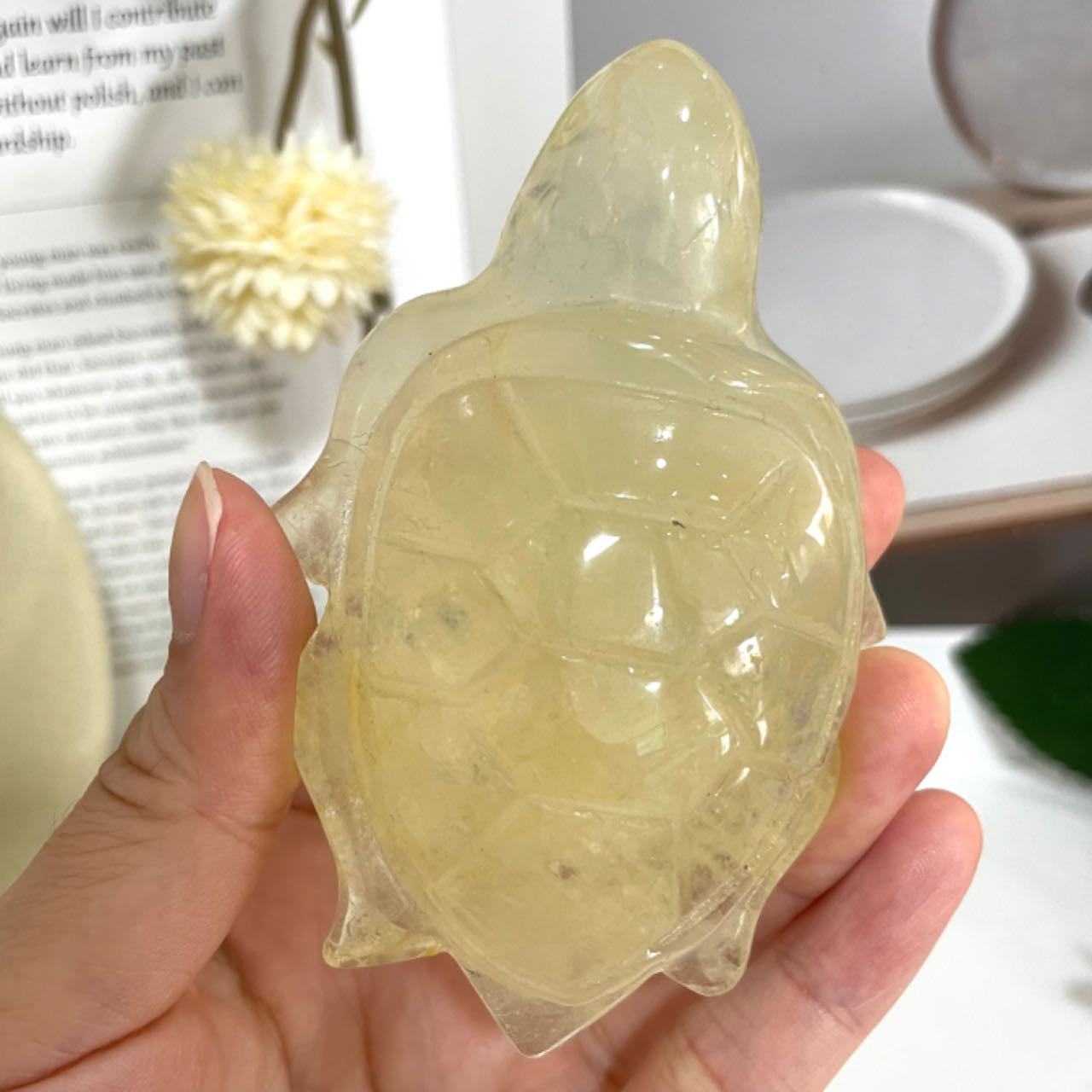 Yellow Crystal Turtle High Quality Natural Crystals From IG Crystal