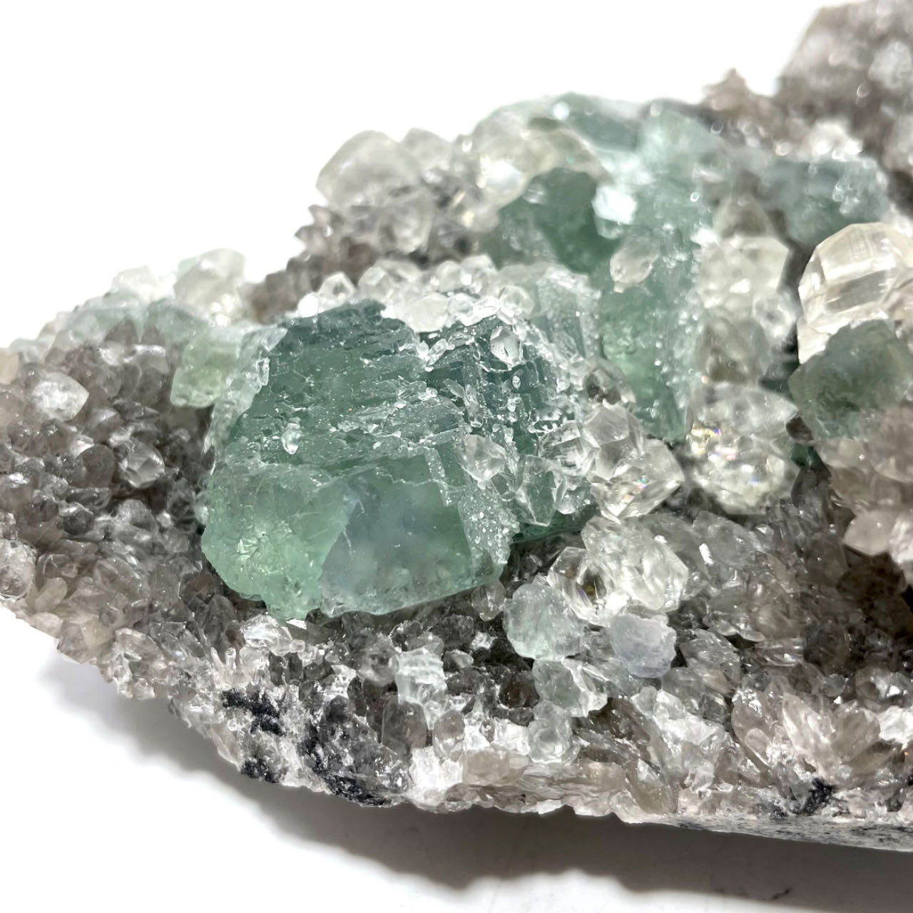 Fluorite Cluster Natural Stone Gem Mining Chakra Balancing Reiki Healing Crystal Mystery Crystal Display Crystal Shopping Online Home Office Decor From IG Crystal