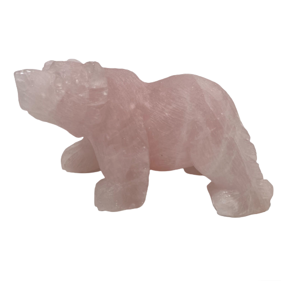 1 Count High Quality Rose Quartz Bear Crystal Carving Healing Crystal Gem Reiki Healing Home Decor Crystal Jewelry Shop Pretty Crystals From IG Crystal