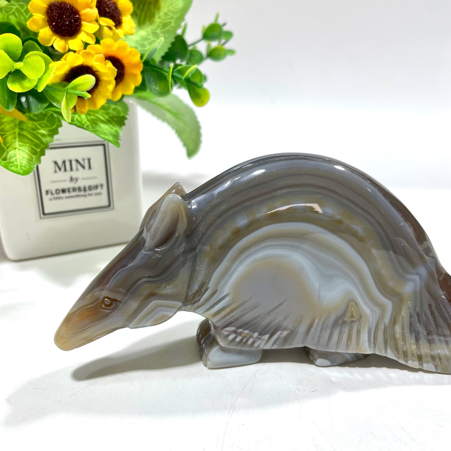 1 Count Agate Tapir Crystal Carving Healing Stones Natural Stone Chakra Balancing Reiki Home Office Decor From IG Crystal