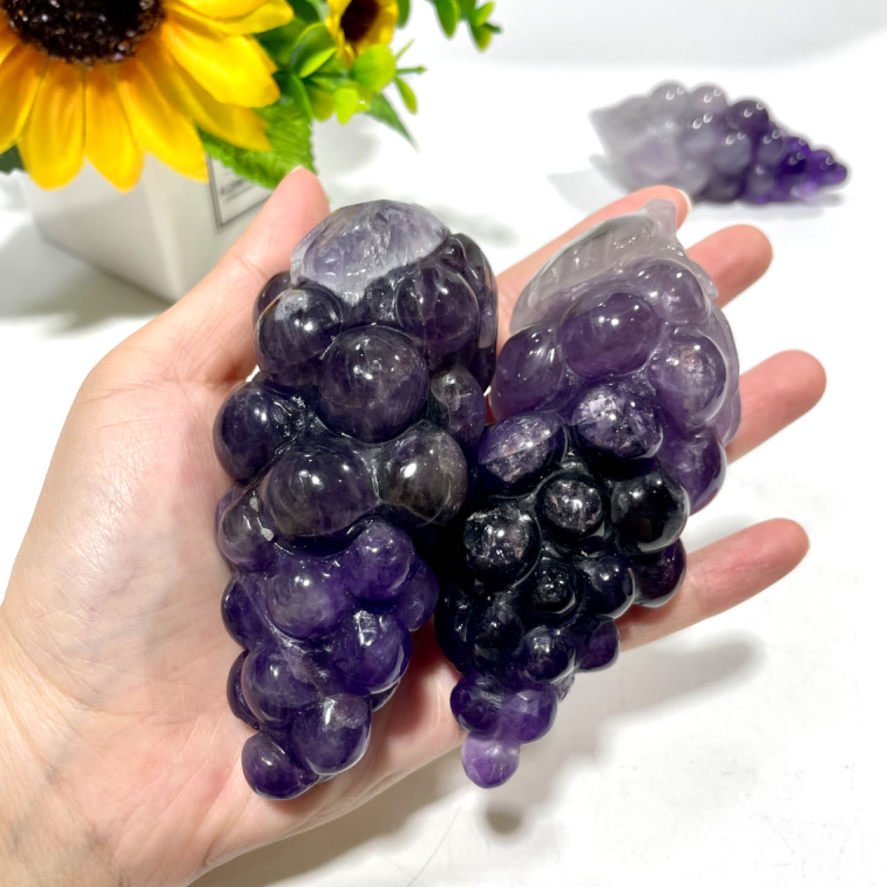 1 Count Amethyst Grapes Healing Crystal Gem Reiki Healing Home Decor Crystal Jewelry Shop Pretty Crystals From IG Crystal